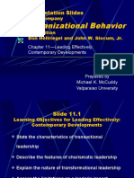 Transformational Leadership Slides for Organizational Behavior 10th Edition