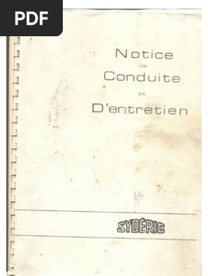 Syda C Ric Conduite Et Entretien V 1