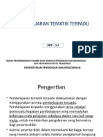 Pembelajaran Tematik Terpadu