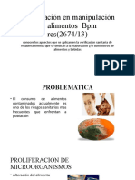 Capacitación en manipulación de alimentos  Bpm res(