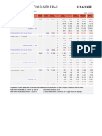 Lista de Precios General: Cronograma Preliminar