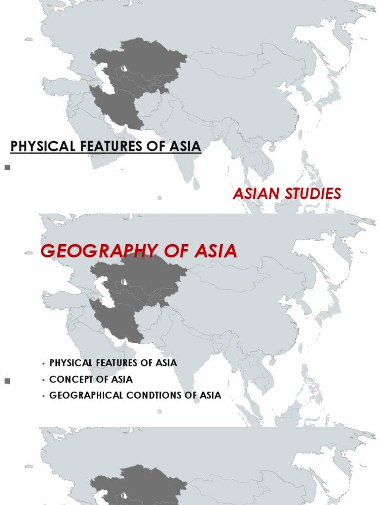 Physical Features of Asia Explained | PDF | Asia | Continent