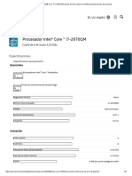 Procesador Intel® Core ™ i7-2670QM (Caché de 6 M, Hasta 3,10 GHZ) Especificaciones Del Producto PDF