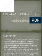 Optimization Technique