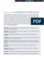 Decision Making Strategies For Career Success