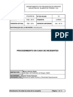 PR-SGS - 08 Procedimiento en Caso de Inccidentes FEB 2015 PDF