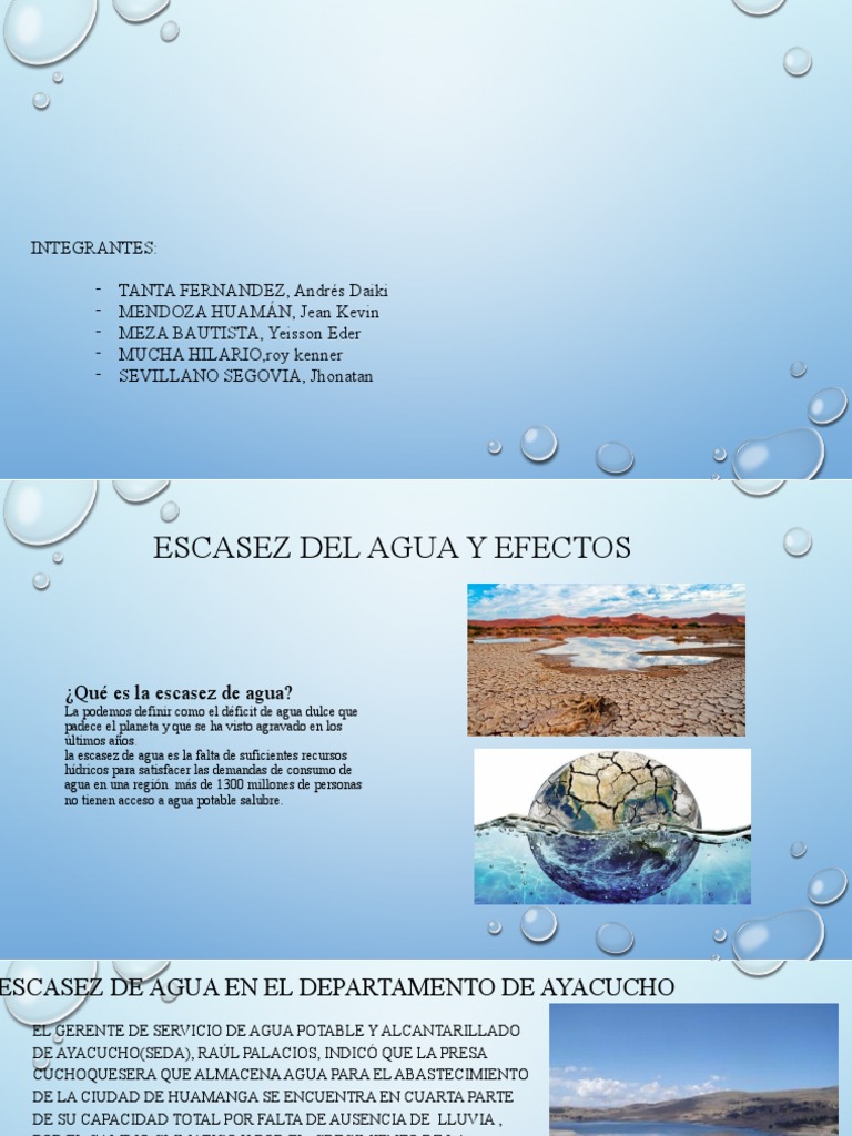 Escasez de Agua: Causas y Consecuencias | PDF | Escasez de agua ...