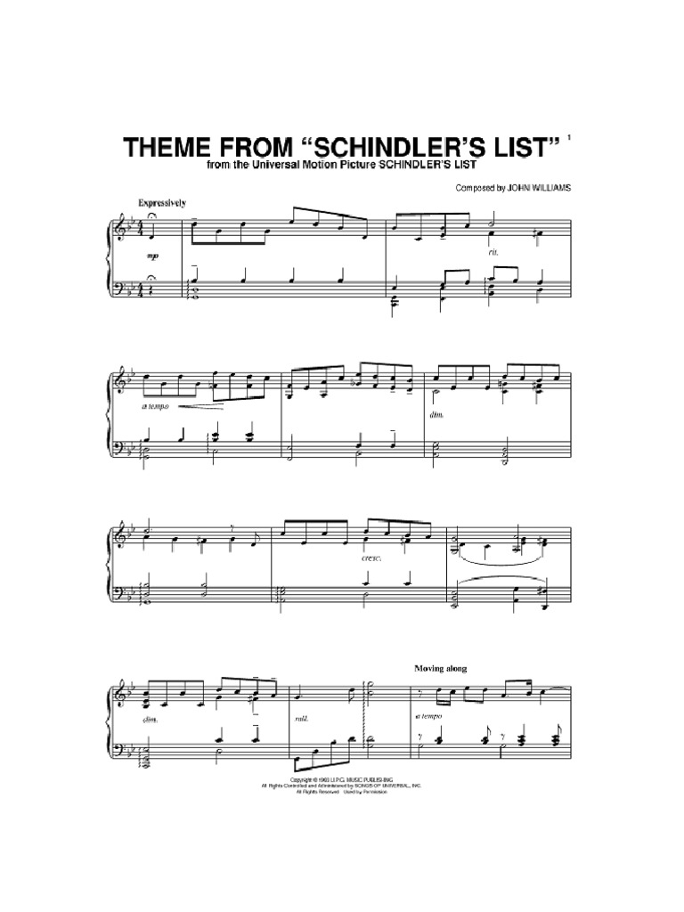 Schindler's List Theme Piano