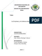 La Empresa y El Sistema Empresarial