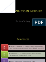 Exergy Analysis in Industry: Dr. Khoa Ta Dang