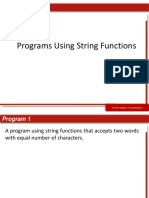 Programs Using String Functions: IT 105 Computer Programming 2