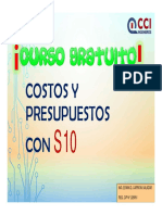 1. CURSO TALLER DE  COSTOS Y PRESUPUESTOS CON S10