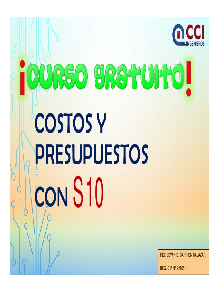 Costos y Presupuestos en S10 | PDF | Presupuesto | Hormigón