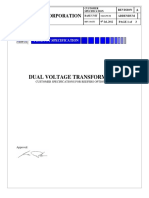 Dual Voltage Transformer Specification