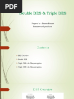 Double DES & Triple DES: Prepared By: Sharma Hemant