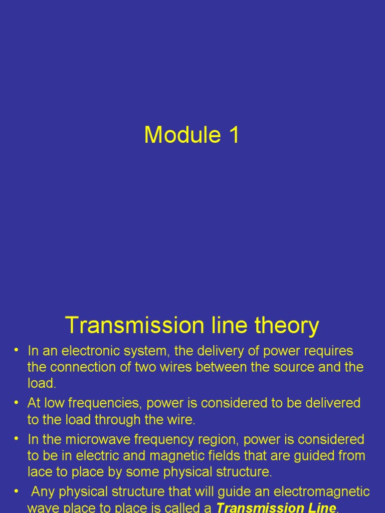 Transmission Line Theory Overview | PDF | Transmission Line | Electric ...