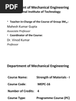 Department of Mechanical Engineering: National Institute of Technology