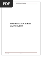 Sports Academy Documentation