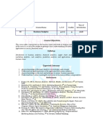 42 Business Analytics 3-0-0 3 2016: Syllabus