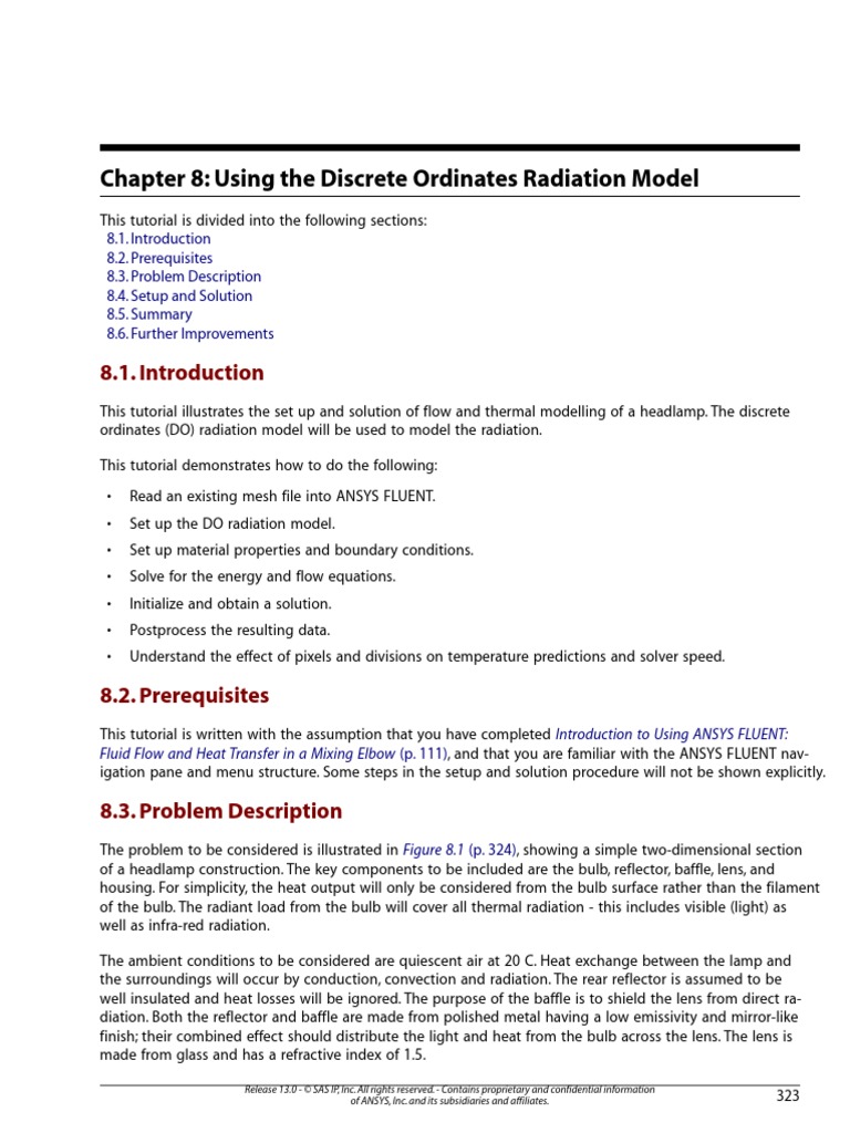 Chapter 8: Using The Discrete Ordinates Radiation Model | PDF | Heat ...