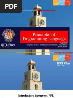 Principles of Programming Language: BITS Pilani