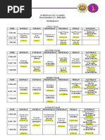 WEEKDAYS SCHED