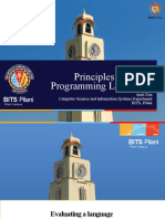 Principles of Programming Language: BITS Pilani