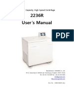 2236R User's Manual: Large Capacity, High Speed Centrifuge