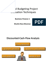 Capital Budgeting Project Evaluation Techniques (Theory Class Missed)