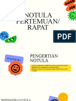 Notula Pertemuan - Rapat