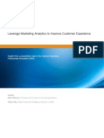Leveraging Marketing Analytics To Improve Customer Experience 106163 PDF