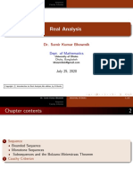 Real Analysis: Dr. Samir Kumar Bhowmik