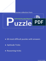 60 Most Difficult Puzzles With Answers Aptitude Tricks Reasoning Tricks
