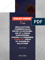 Négociations Commerciales Entre Ke RU Et Le UE Durant La Pandémie Cov 19