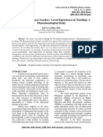 21 Century Neophyte Teachers' Lived Experiences in Teaching: A Phenomenological Study