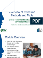 Overview of Extension Methods and Tools: Global Forum For Rural Advisory Services (GFRAS)