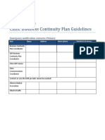 Lead EMRs Business Continuity Plan Guidelines