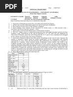 Official Transcript Bachelor of Engineering - University of Mumbai (Four Year Degree Course)