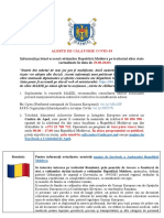 Actualizat Alerte de Calatorii 29.08.2020