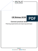 CIE Biology GCSE: General Practical Skills