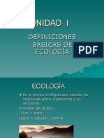 1.- UNIDAD  I Medio ambiente definiciones
