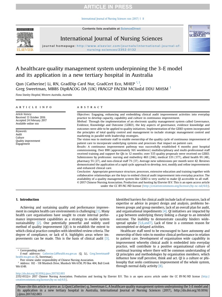 International Journal of Nursing Sciences | PDF | Nursing | Health Care