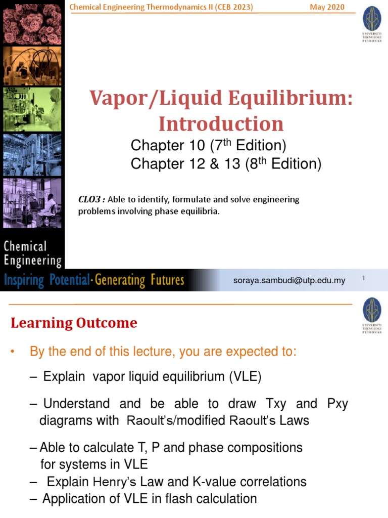 Vapor-Liquid Equilibrium Analysis | PDF | Phase (Matter) | Materials ...