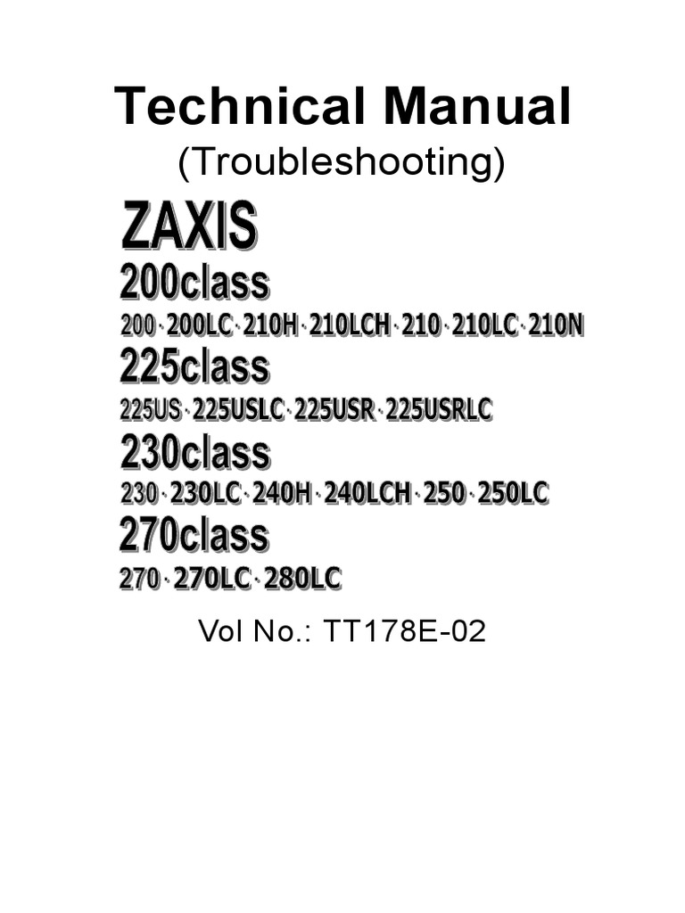 Tech Manual ZX200 PDF | PDF | Personal Protective Equipment | Safety