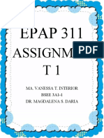 EPAP 311: Assignmen T1