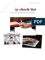 Essay Check List PDF