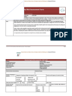 Health & Safety Risk Assessment Form