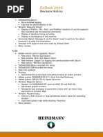 DcDesk 2000 - Revision History