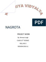 Nagrota Project Work by Nirmani Singh Class 12 Science