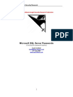 Cracking SQL Passwords